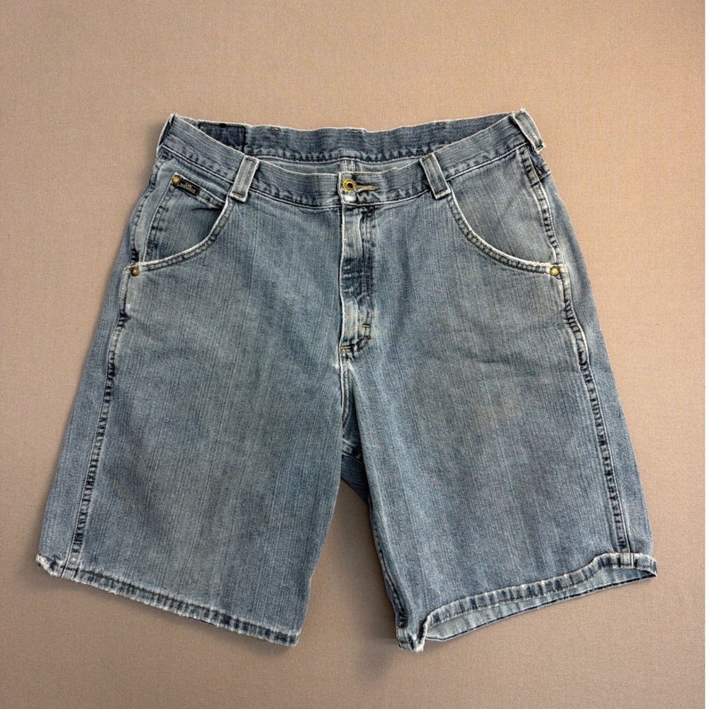 Lee Dungarees Mens Light Wash Denim Jean Shorts Relaxed Fit Size‎ 34 Workwear